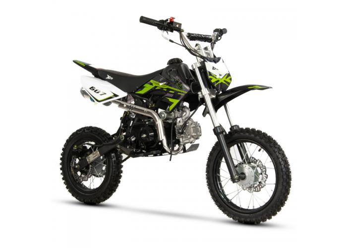 Motocicleta Cross/Enduro copii 4T XTR 607, 125cc, roti 17/14, pornire electromotor, culoare negru/lime